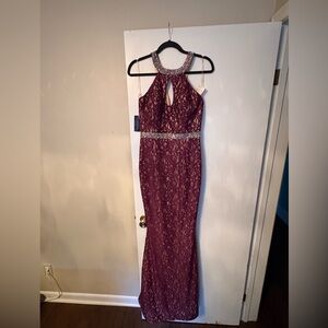 NWT Elegant Purple Lace Dress